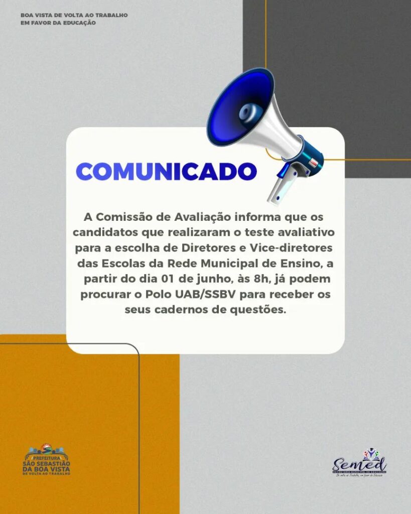 Comunicado sobre os processos seletivos